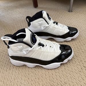NIKE AIR JORDAN 6 Rings Concord Men's Sz 9 Black White Basketball Sports
